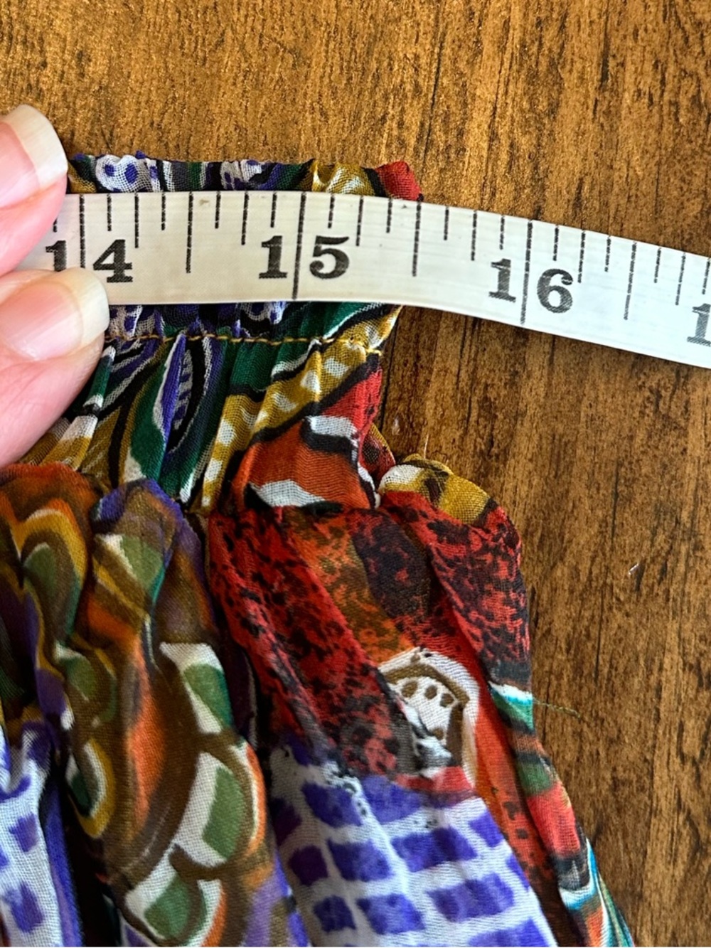 Teddi Sport | VTG Sheer Floral Patchwork Maxi Skirt 90s Boho Whimsigoth, Size L - Picture 8 of 9